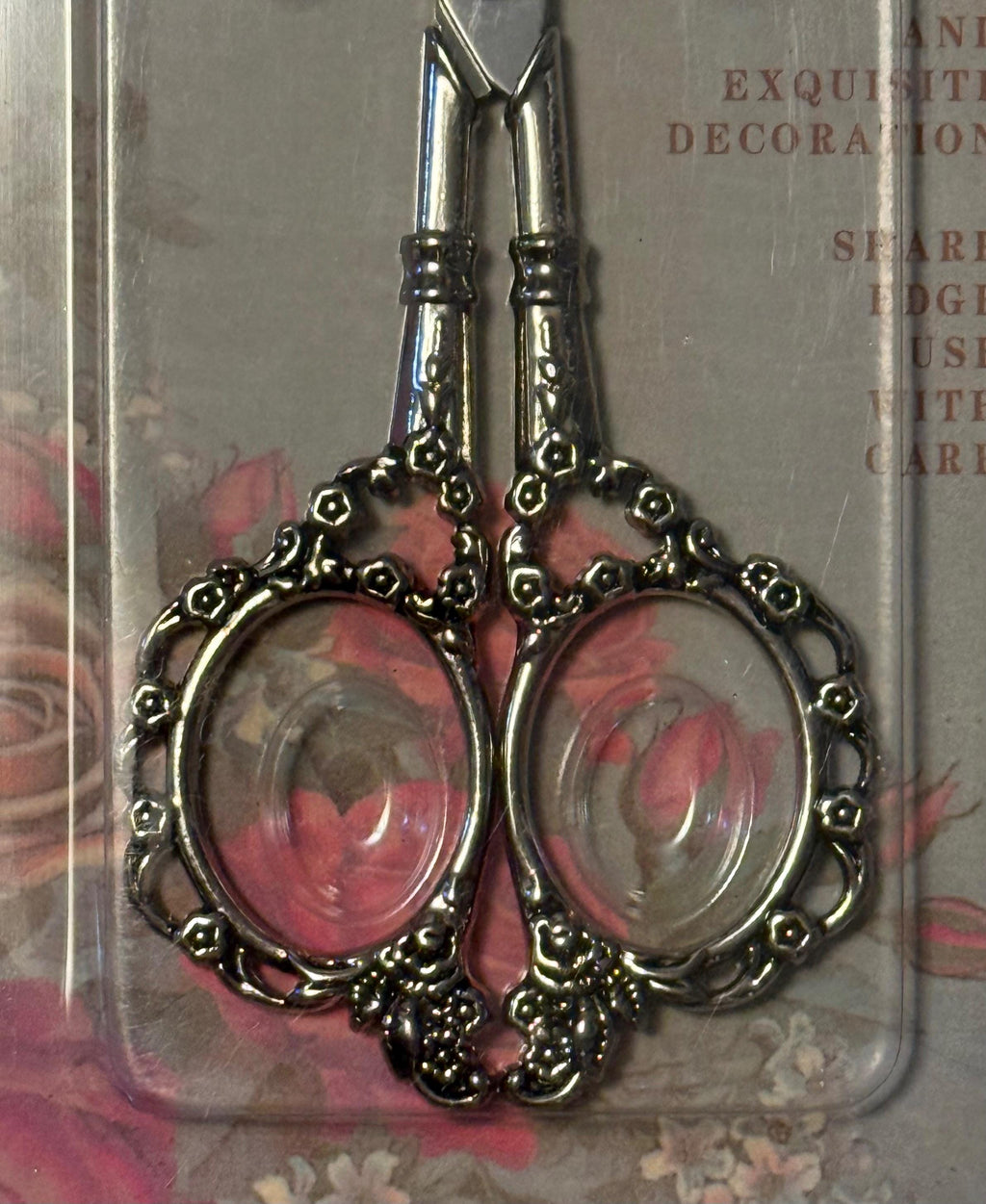 Small crafting scissors, for Pom Pom making, needle gripper, gold, silver, copper