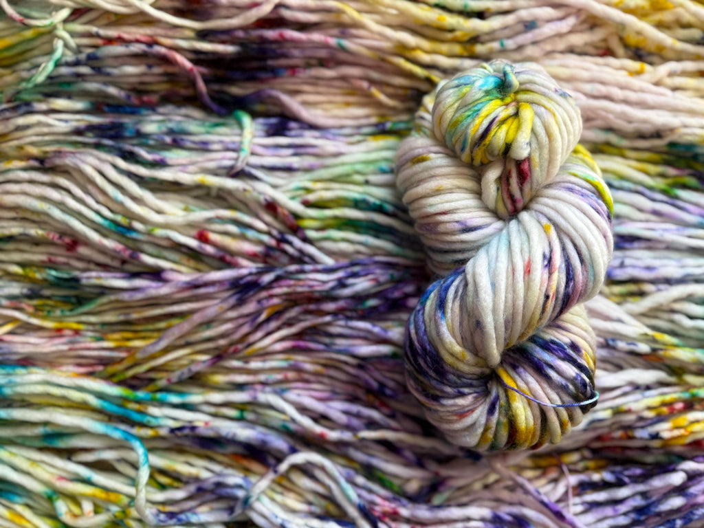 Graffiti Hand dyed super bulky merino wool yarn