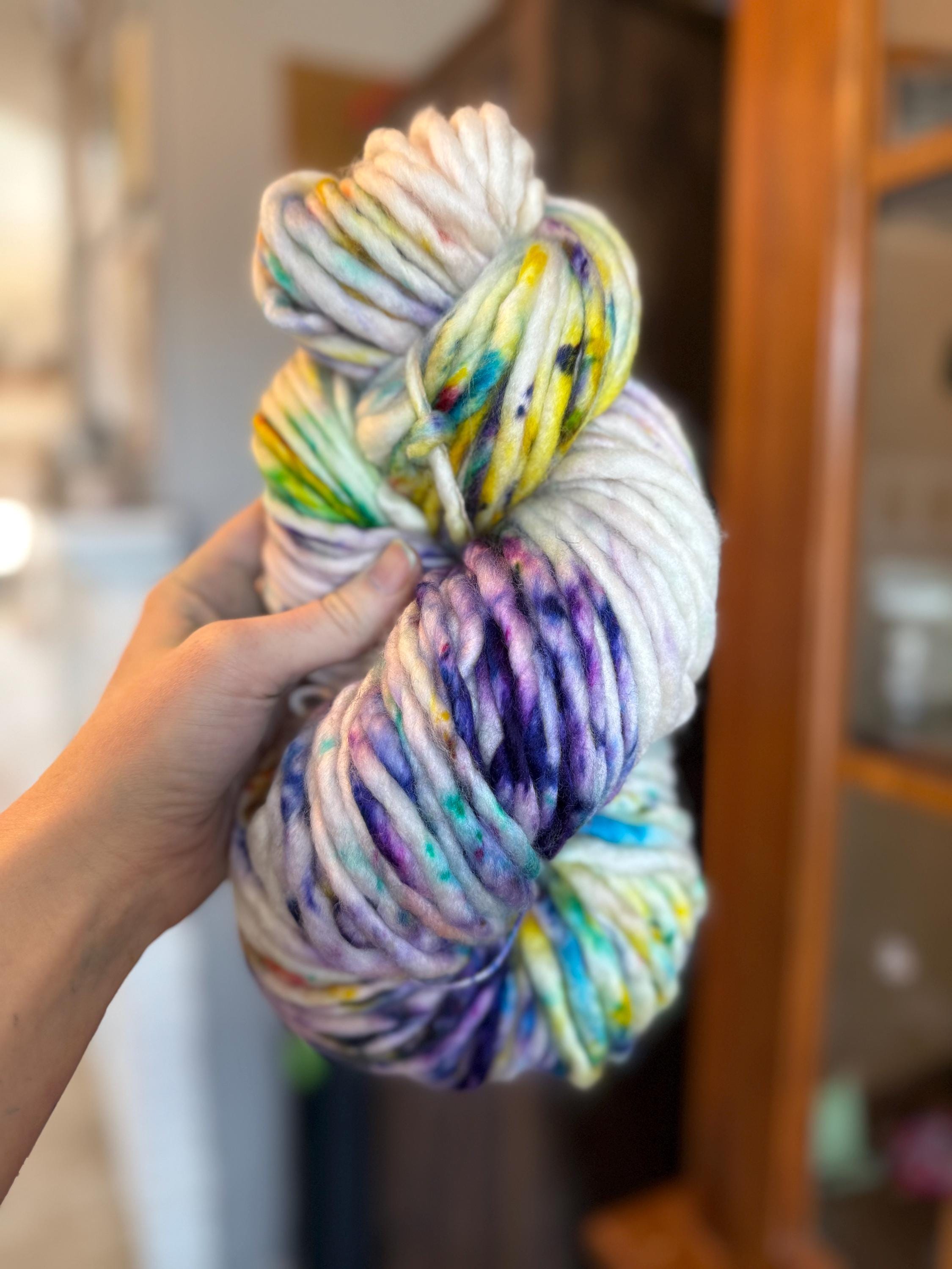 Graffiti Hand dyed super bulky merino wool yarn
