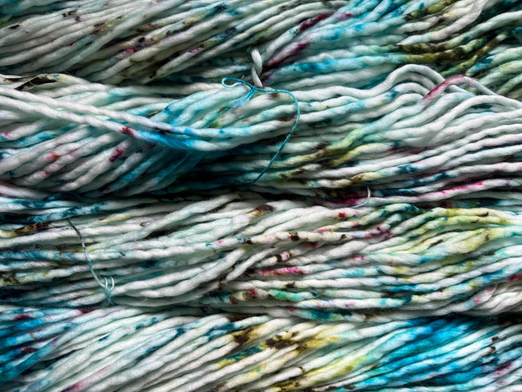 Pixie hand dyed super bulky merino wool, size 6 pink blue , natural, solid, multicolor, indie dye, superwash