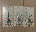 Small crafting scissors, for Pom Pom making, needle gripper, gold, silver, rainbow