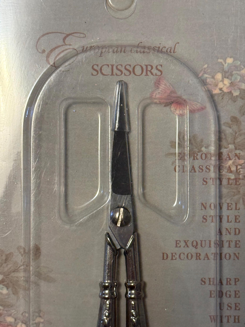 Small crafting scissors, for Pom Pom making, needle gripper, gold, silver, copper