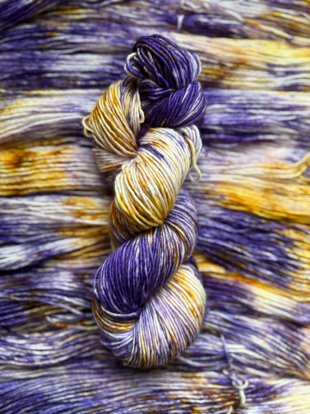 Royalty sprinkles hand dyed (worsted/aran) merino wool, superwash yarn, hank of yarn , for knit crochet