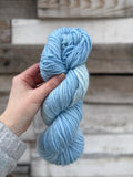 Morning mist bulky hand dyed bulky merino wool, 109 yard, 5 weight, semi solid, multicolor, indie dye, superwash