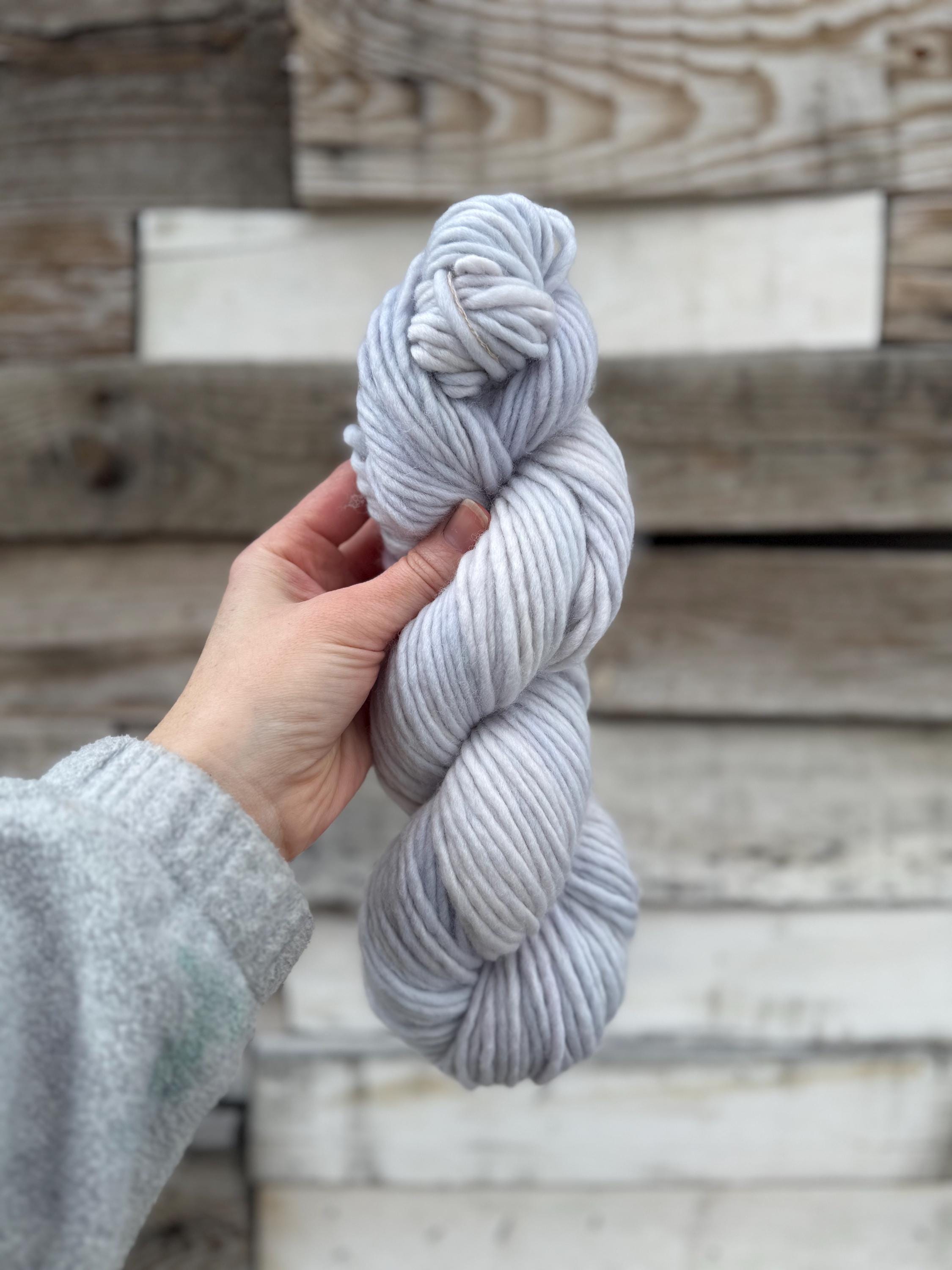 Morning frost bulky hand dyed bulky merino wool, 109 yard, 5 weight, semi solid, multicolor, indie dye, superwash