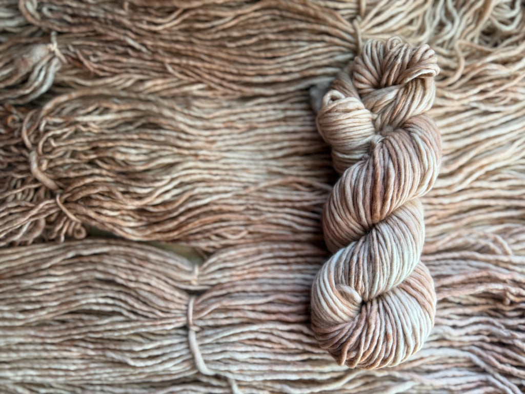 Cashmere fog bulky hand dyed bulky merino wool, 109 yard, 5 weight, semi solid, multicolor, indie dye, superwash