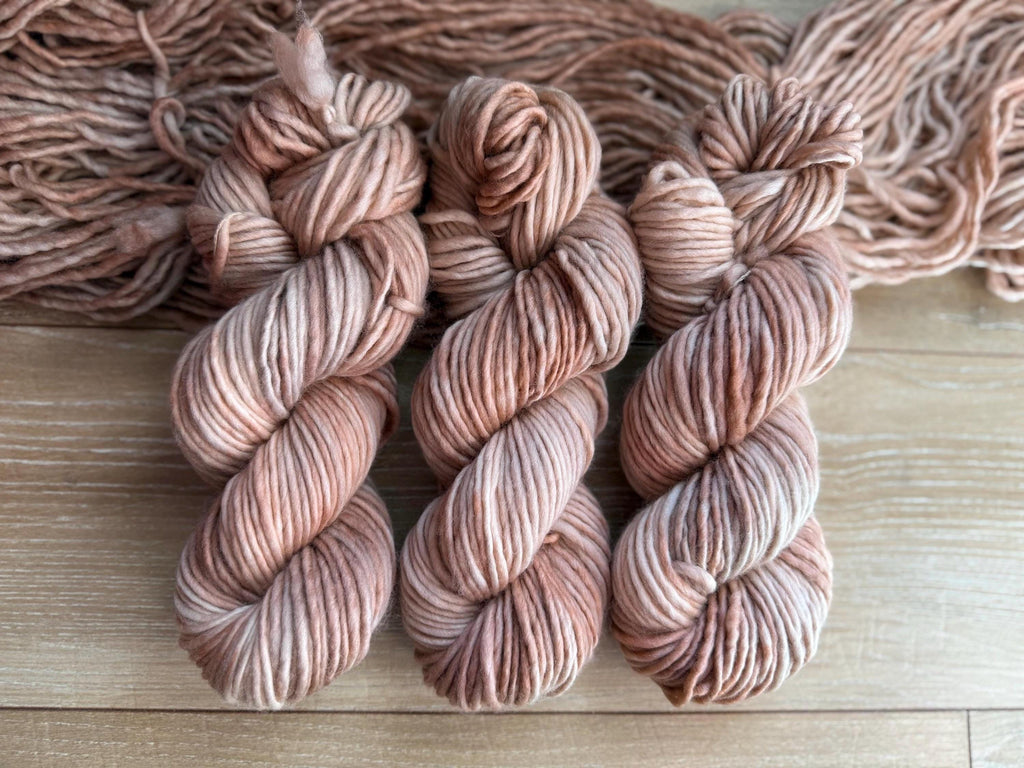 Cashmere fog bulky hand dyed bulky merino wool, 109 yard, 5 weight, semi solid, multicolor, indie dye, superwash