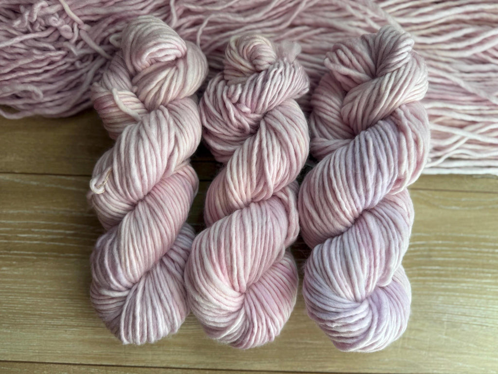 Sugar plum bulky hand dyed bulky merino wool, 109 yard, 5 weight, semi solid, multicolor, indie dye, superwash