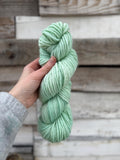 Pressed sage bulky hand dyed bulky merino wool, 109 yard, 5 weight, semi solid, multicolor, indie dye, superwash