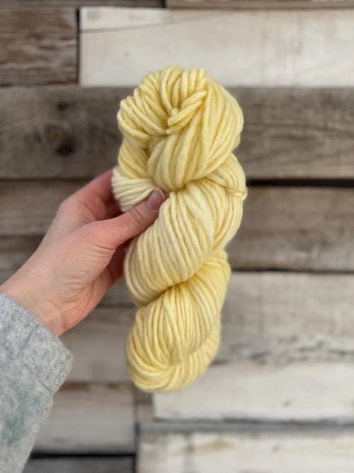 Buttercream bulky hand dyed bulky merino wool, 109 yard, 5 weight, semi solid, multicolor, indie dye, superwash