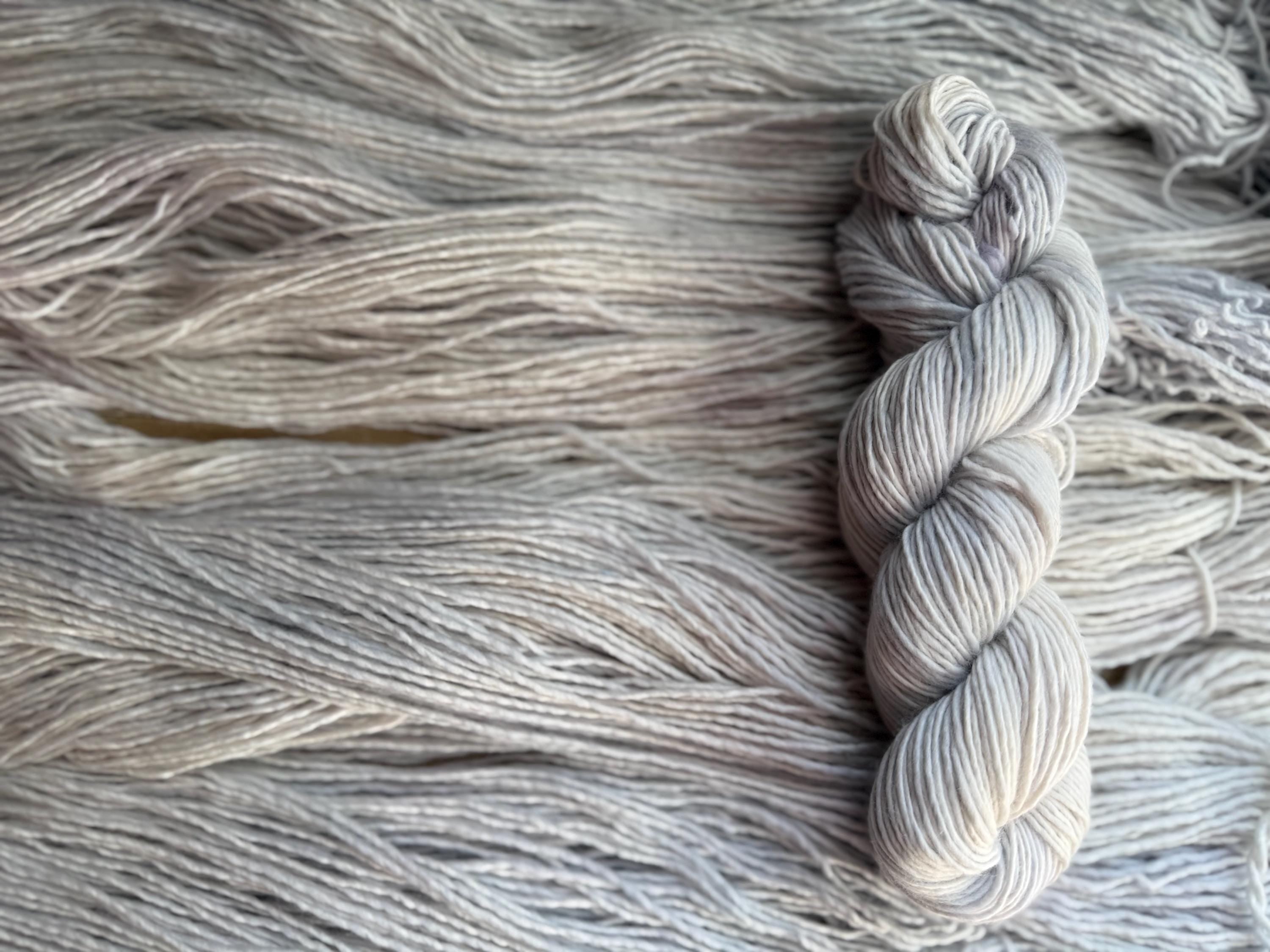 Morning frost hand dyed (worsted/aran) merino wool, superwash yarn, hank of yarn , for knit crochet