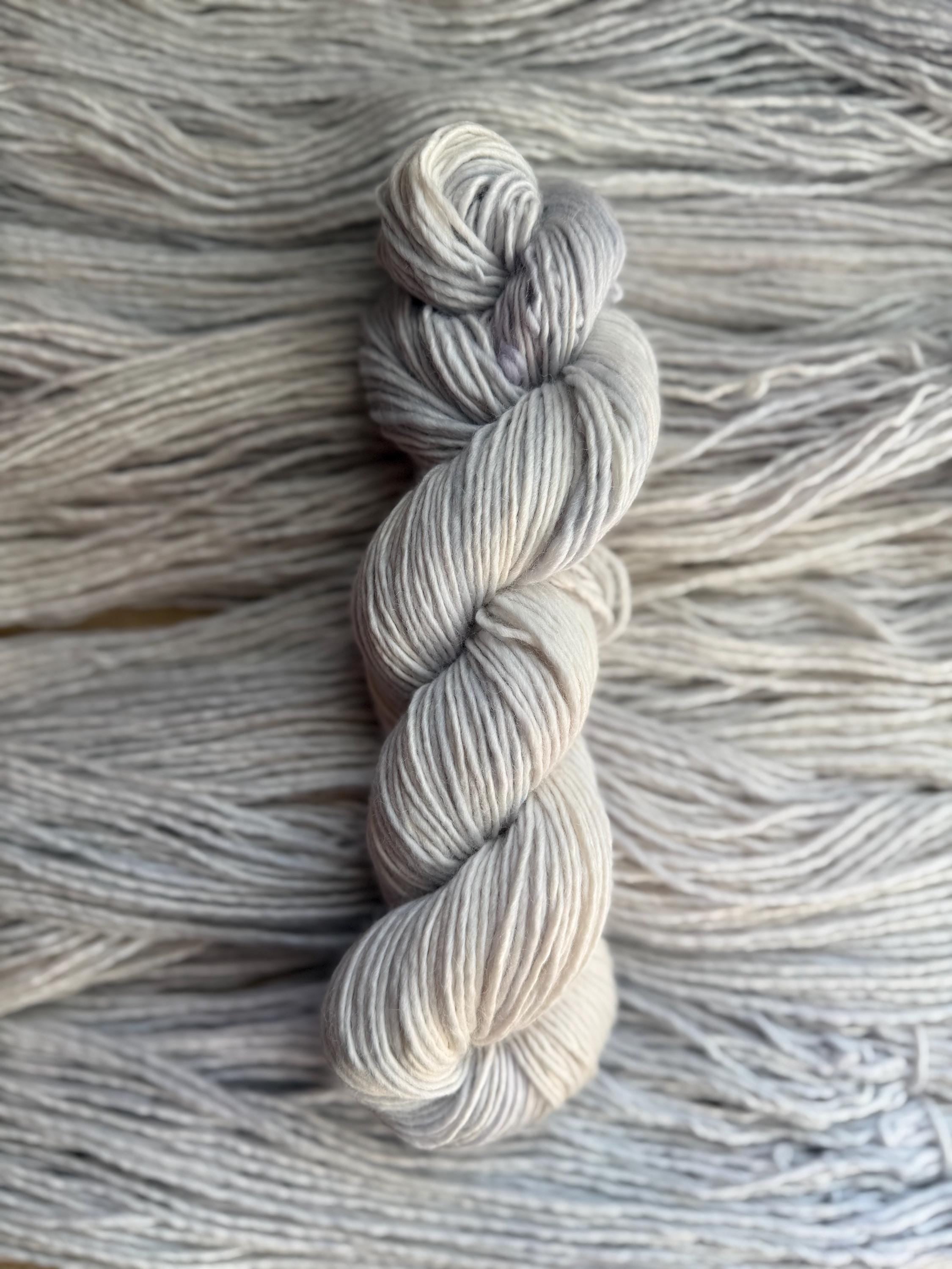 Morning frost hand dyed (worsted/aran) merino wool, superwash yarn, hank of yarn , for knit crochet