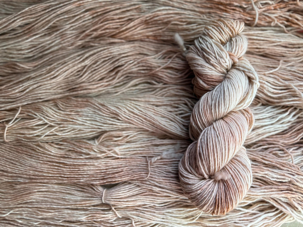 Cashmere fog hand dyed (worsted/aran) merino wool, superwash yarn, hank of yarn , for knit crochet