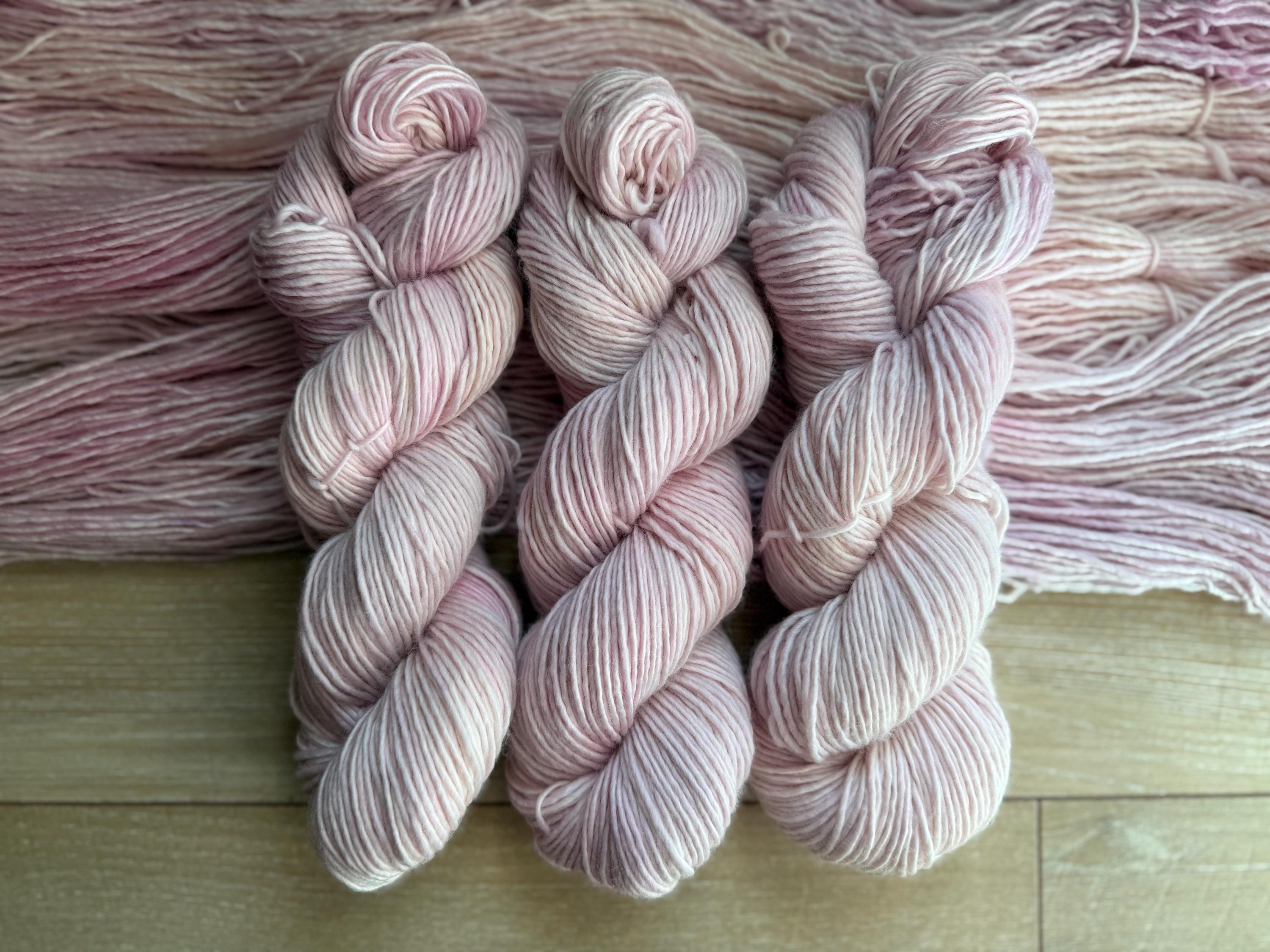Sugar plum hand dyed (worsted/aran) merino wool, superwash yarn, hank of yarn , for knit crochet