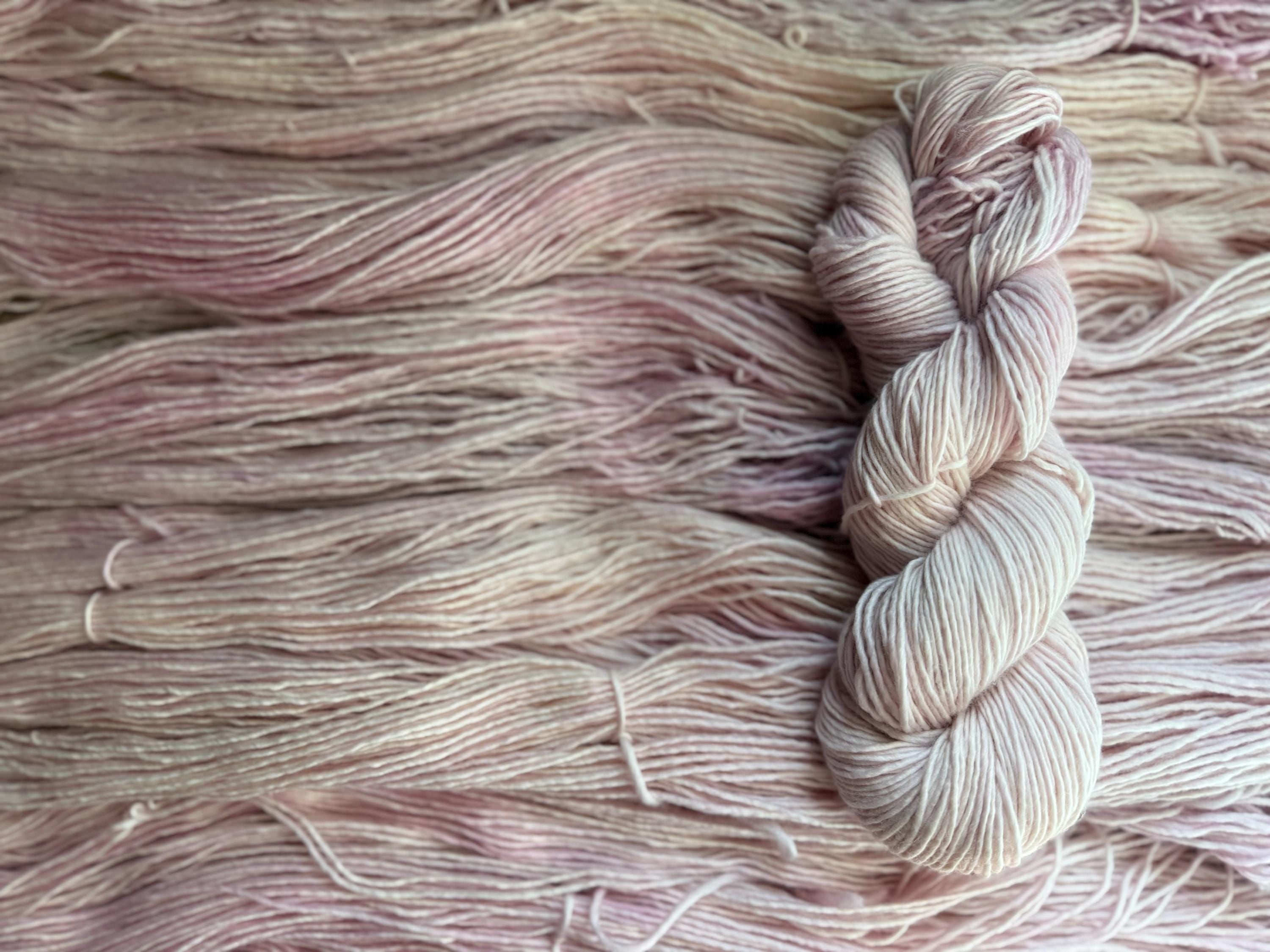 Sugar plum hand dyed (worsted/aran) merino wool, superwash yarn, hank of yarn , for knit crochet