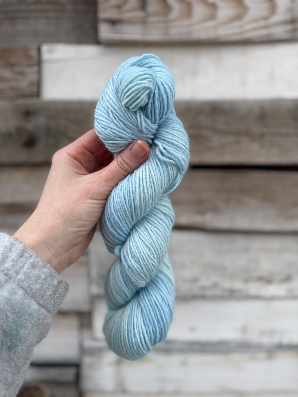 Morning mist hand dyed (worsted/aran) merino wool, superwash yarn, hank of yarn , for knit crochet