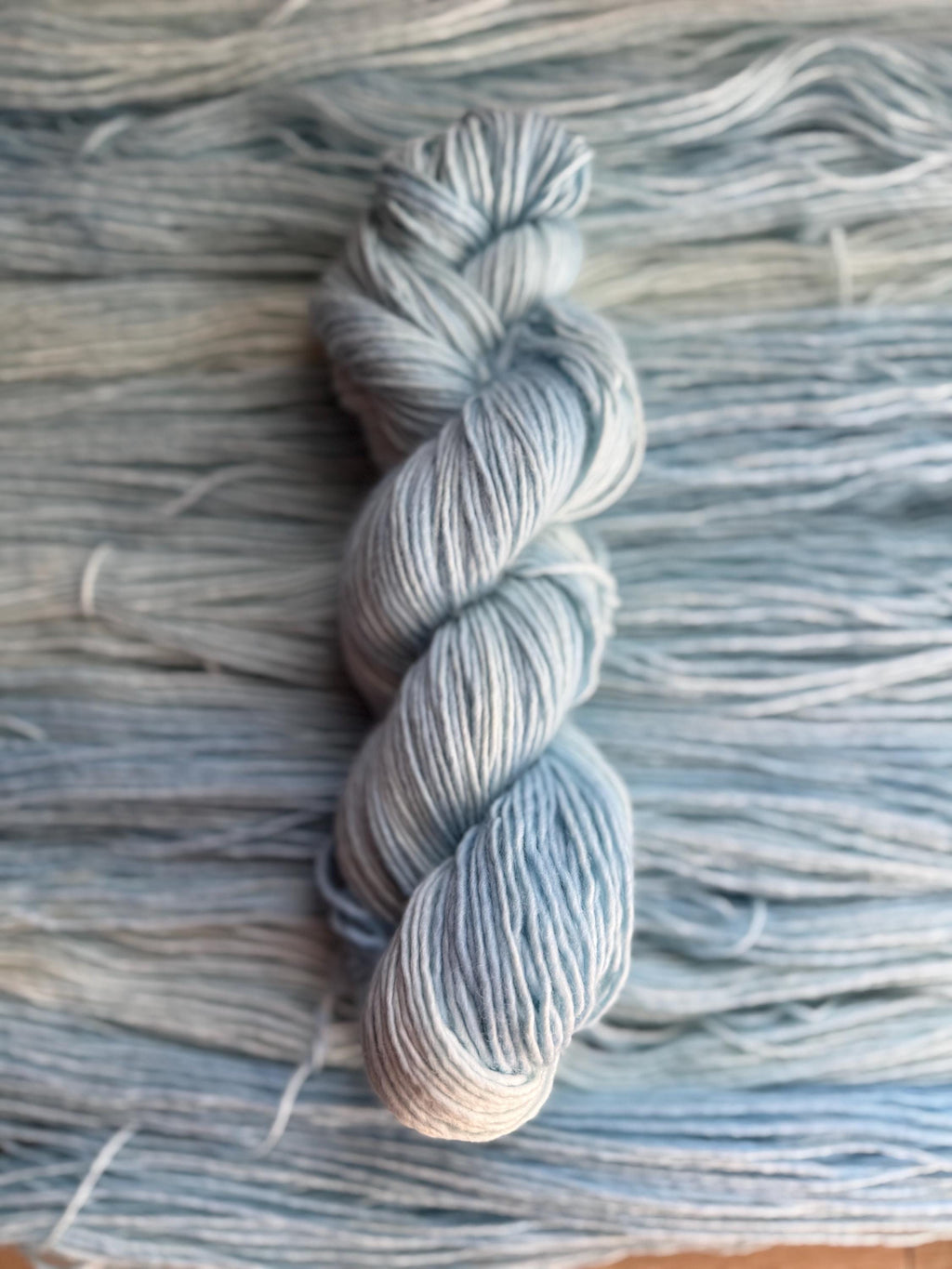 Morning mist hand dyed (worsted/aran) merino wool, superwash yarn, hank of yarn , for knit crochet