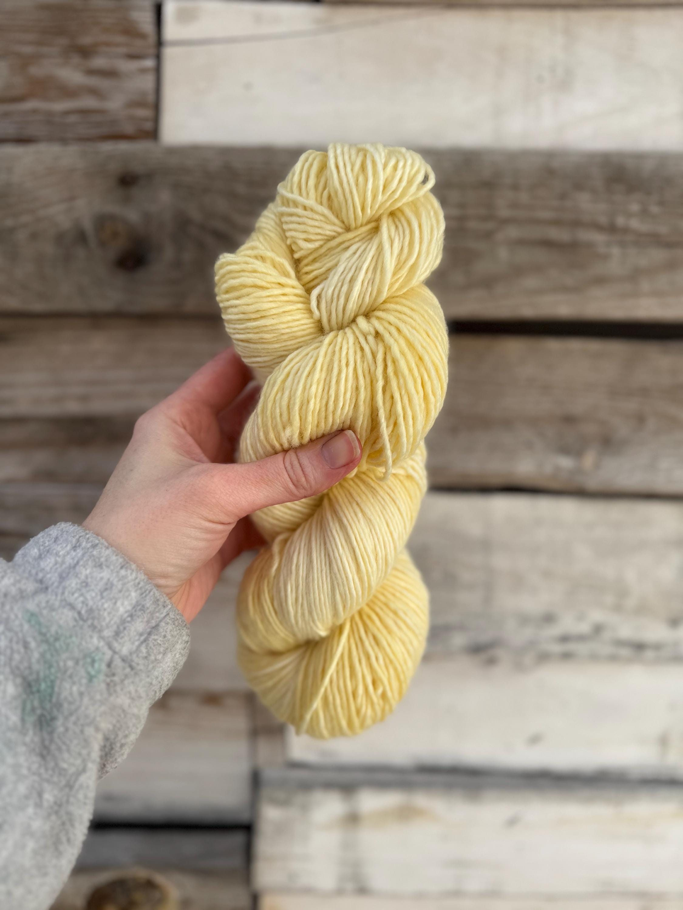 Buttercream hand dyed (worsted/aran) merino wool, superwash yarn, hank of yarn , for knit crochet