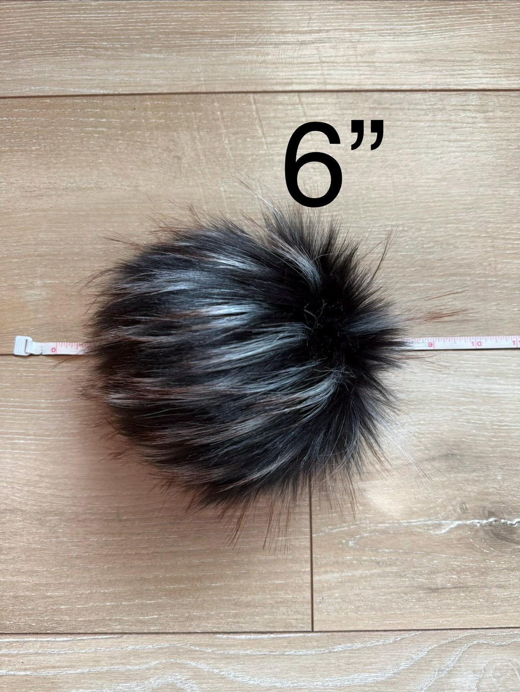 Midnight lynx luxe Pom, faux fur for knit and crochet beanies, toque topper, winter hat, small medium large mini, for adult baby child