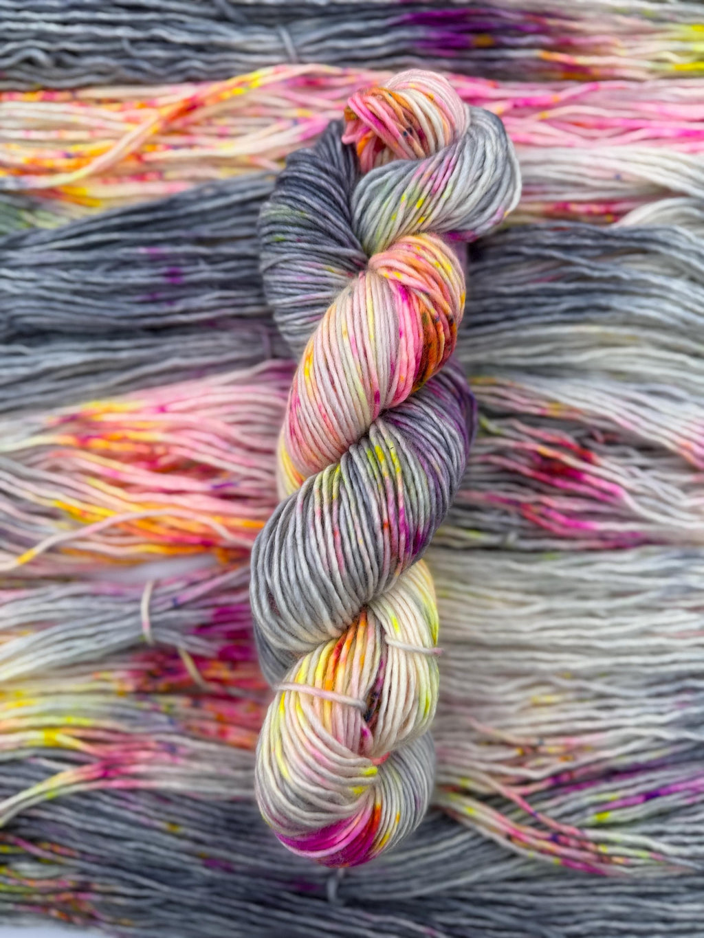Morning frost hand dyed (worsted/aran) merino wool, superwash yarn, hank of yarn , for knit crochet
