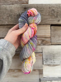 Morning frost hand dyed (worsted/aran) merino wool, superwash yarn, hank of yarn , for knit crochet