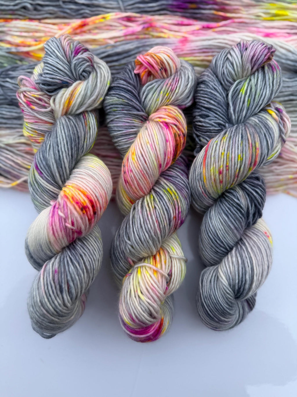 Morning frost hand dyed (worsted/aran) merino wool, superwash yarn, hank of yarn , for knit crochet