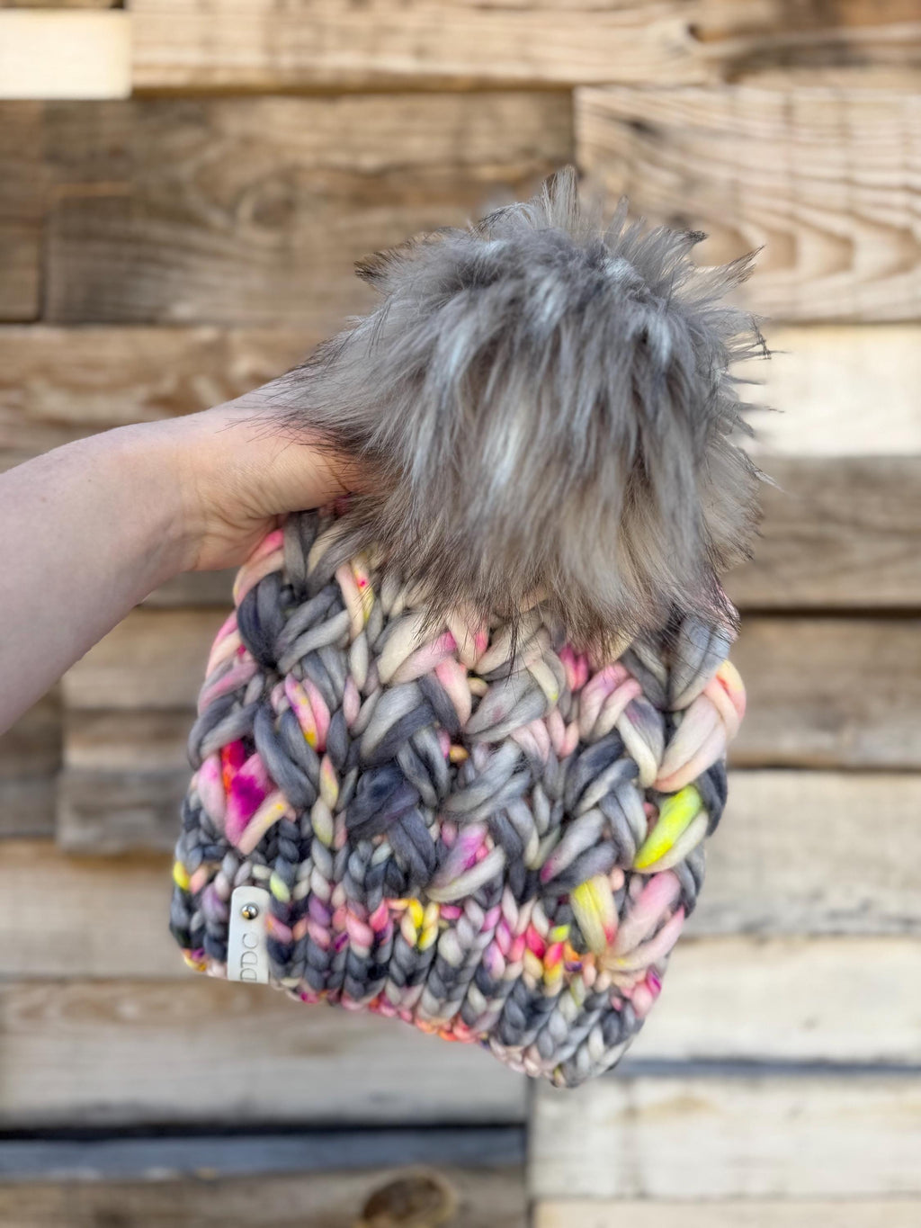 Neon smoke Suspire beanie multi color Knit luxury beanie, adult beanie, hat, winter toque, merino wool, adult medium for her, handmade, gift