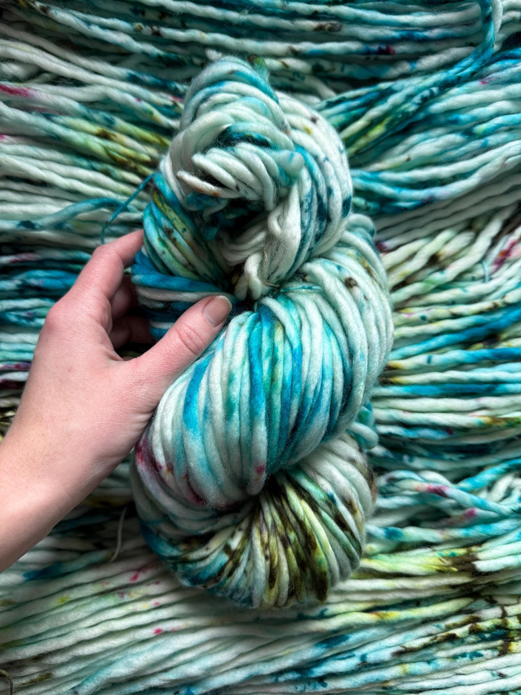 Pixie hand dyed super bulky merino wool, size 6 pink blue , natural, solid, multicolor, indie dye, superwash