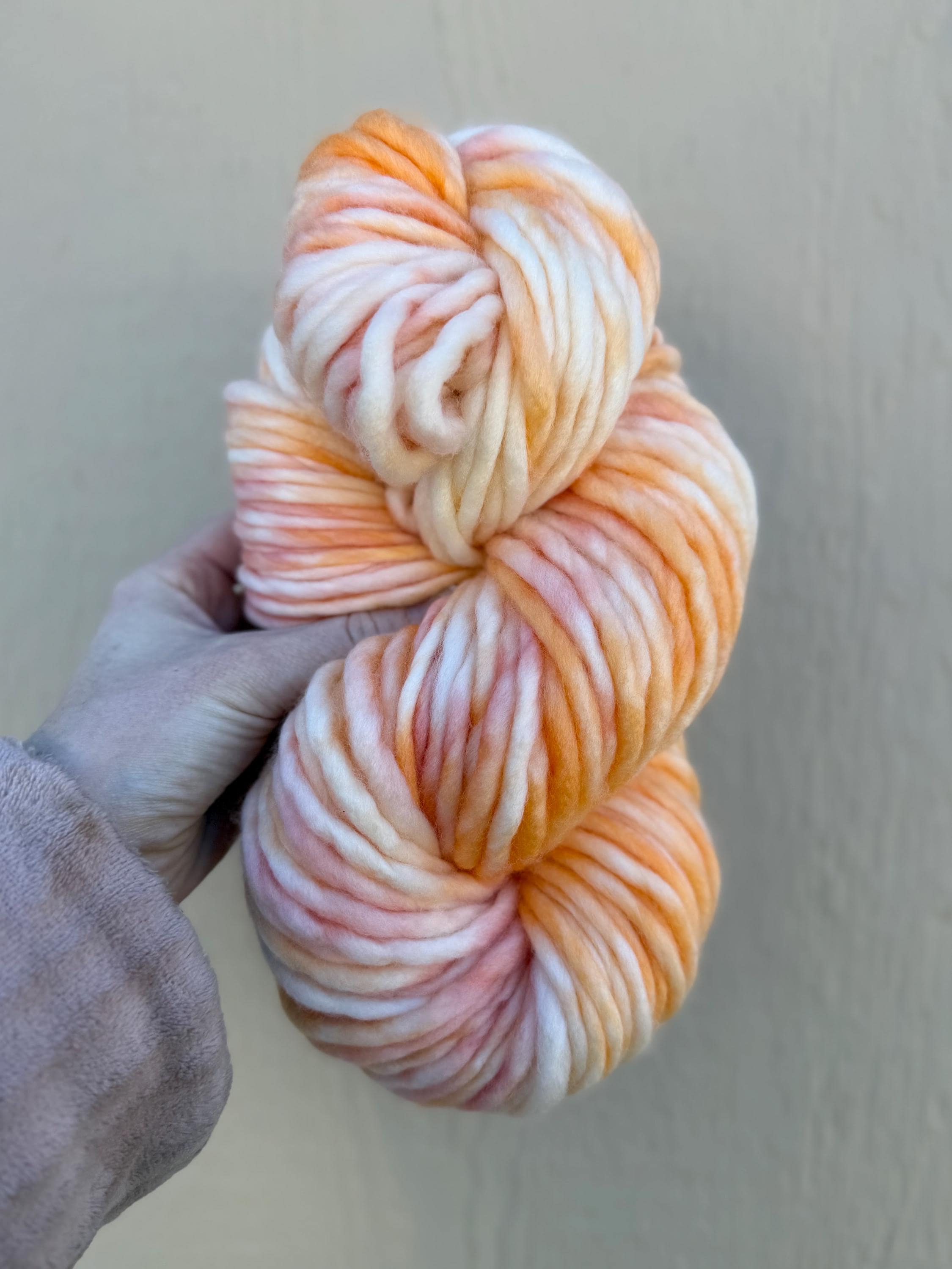 Lotus Hand dyed super bulky merino wool, 98 size 6 weight, pastel, speckled, solid, multicolor, indie dye,