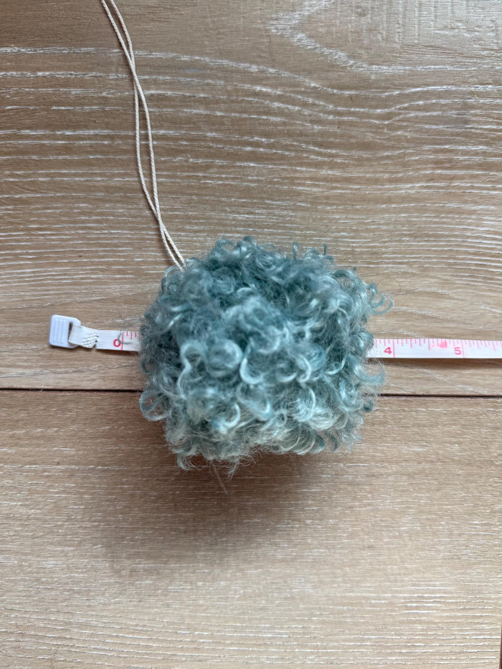 Crinkle faux fur Pom Pom, soft, holiday, small, fluffy, pre made, tie on, cotton string, for beanies, scarves 4 inch