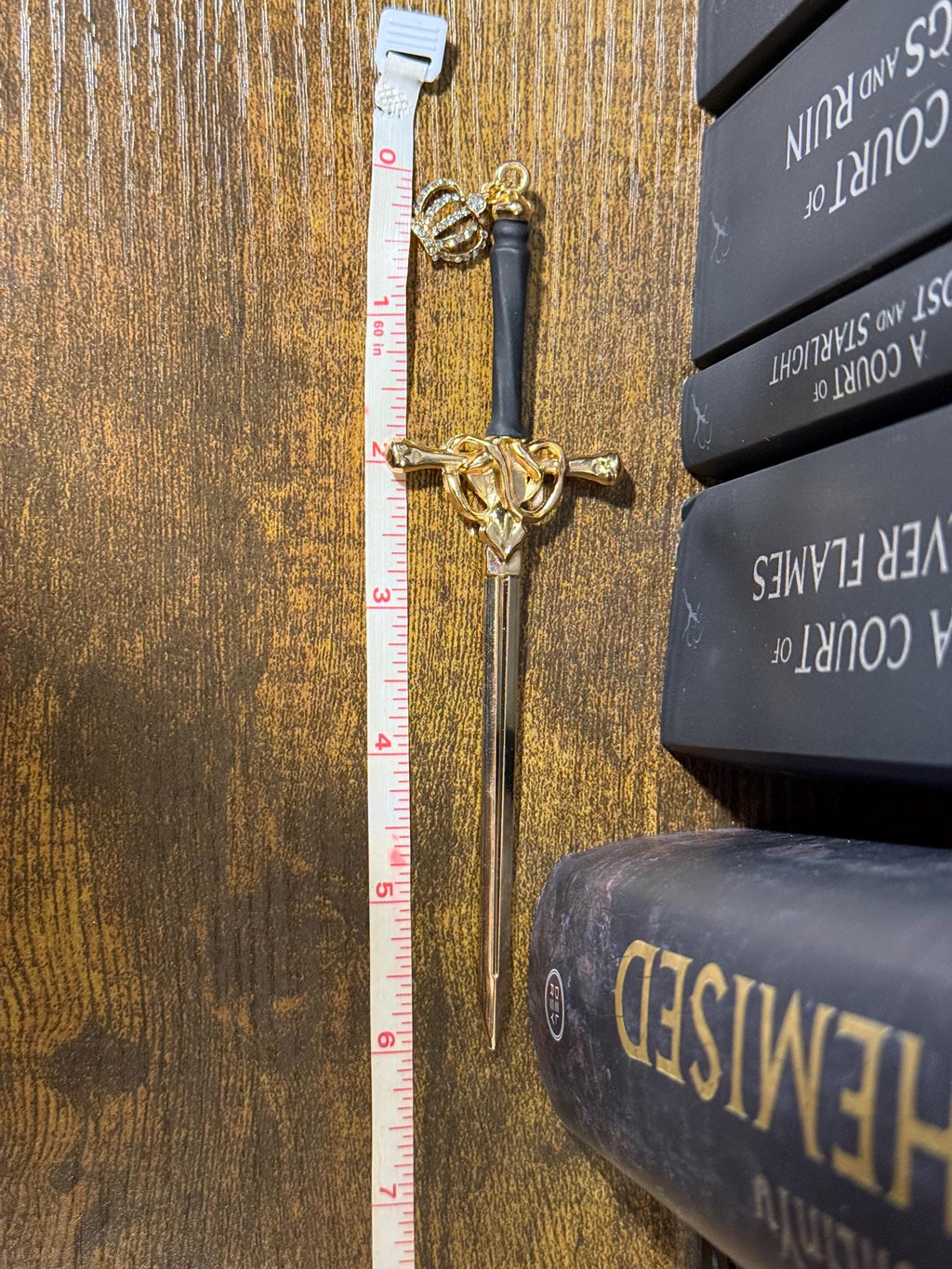 Sword handmade metal bookmark, gold plated, booktok, bookstagram, gold plated, Acotar, tog, quicksilver, housemaid, star,