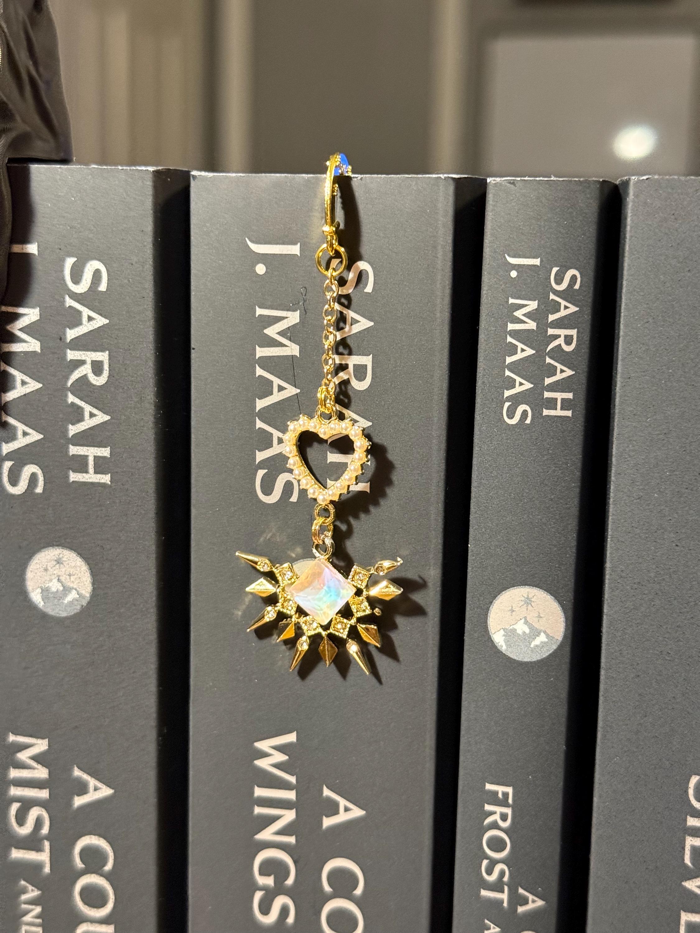 Handmade metal bookmark, gold plated, booktok, bookstagram, silver plated, Acotar, tog, quicksilver, housemaid, star,