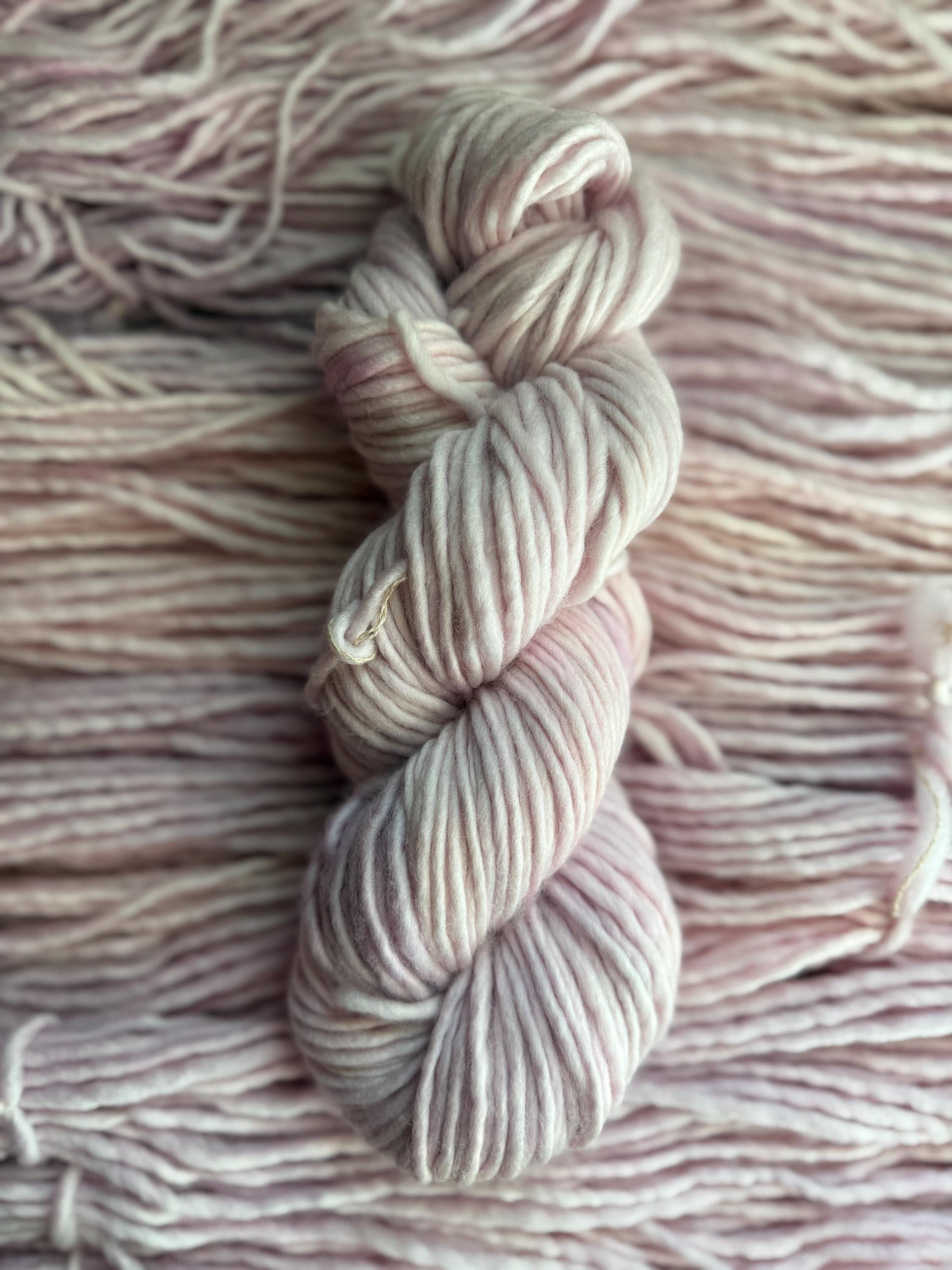Sugar plum bulky hand dyed bulky merino wool, 109 yard, 5 weight, semi solid, multicolor, indie dye, superwash