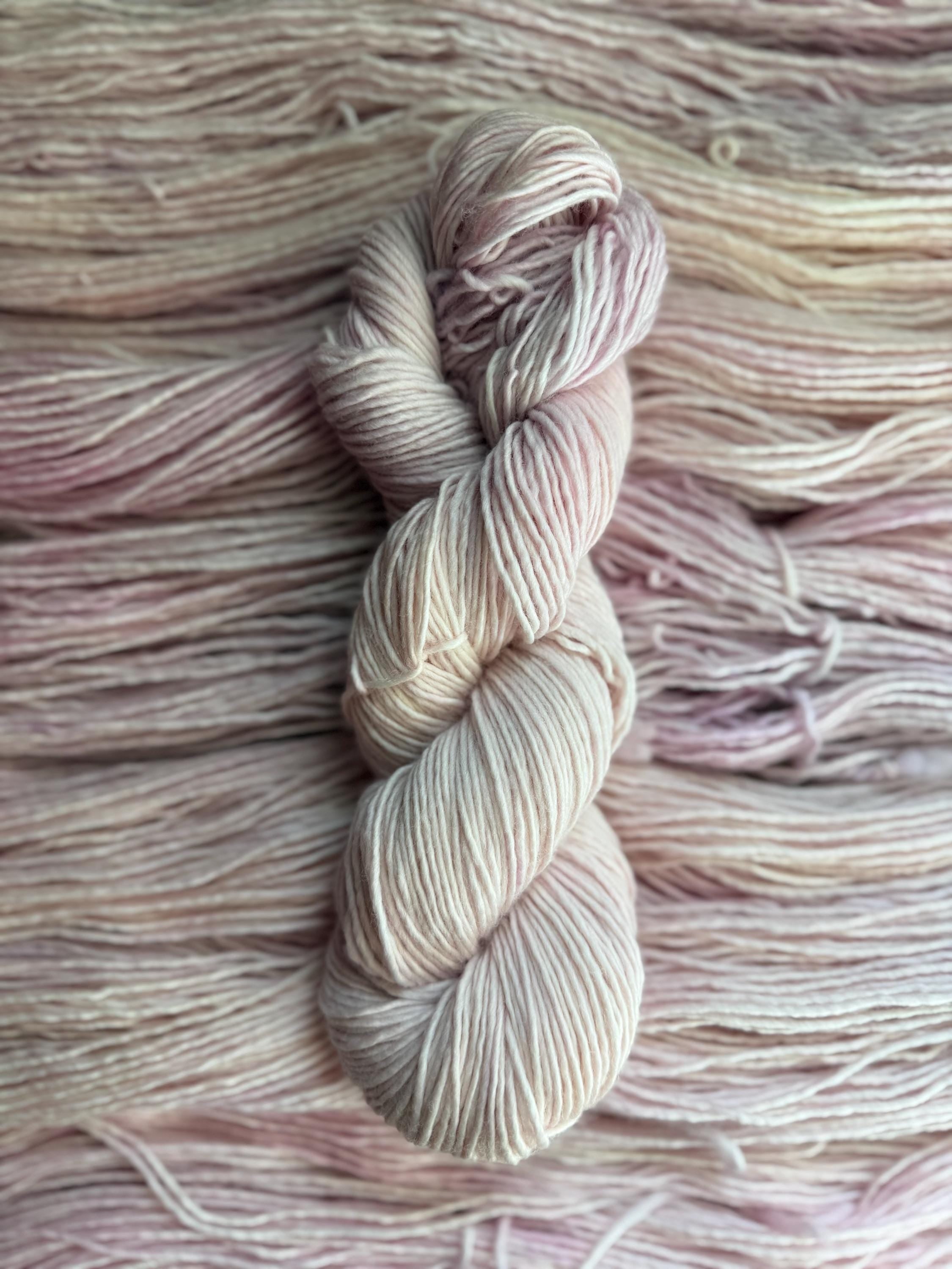 Sugar plum hand dyed (worsted/aran) merino wool, superwash yarn, hank of yarn , for knit crochet