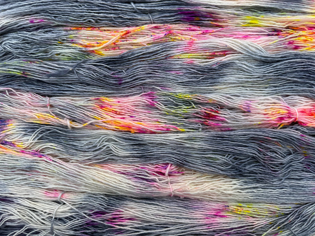 Morning frost hand dyed (worsted/aran) merino wool, superwash yarn, hank of yarn , for knit crochet
