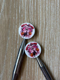 Needle stoppers, stitch stopper for knitting needles, Halloween, art, clown