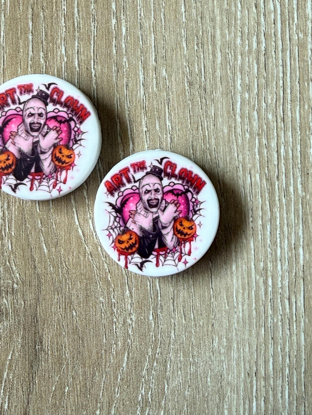 Needle stoppers, stitch stopper for knitting needles, Halloween, art, clown