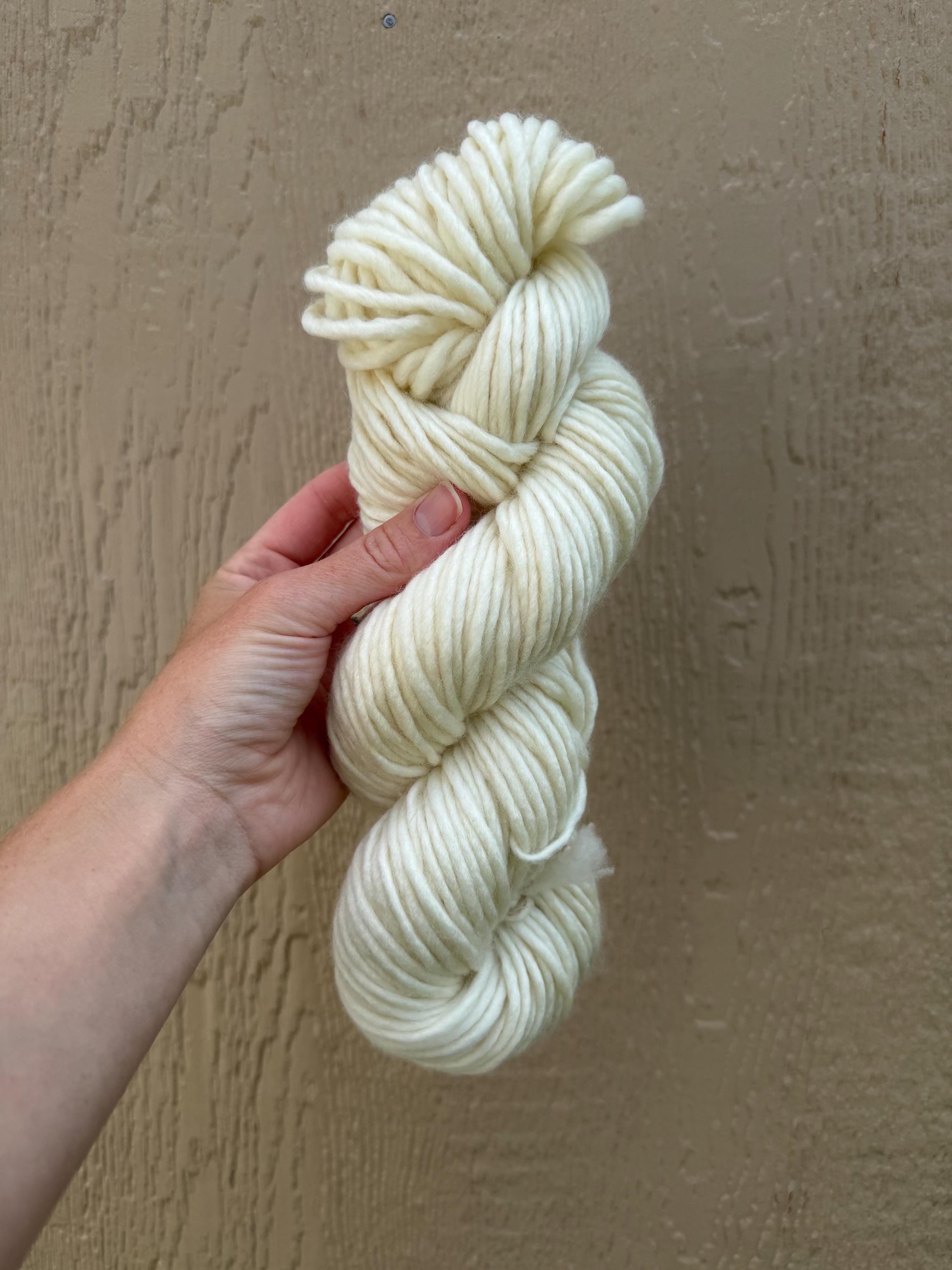 Natural light bulky hand dyed bulky merino wool, 109 yard, 5 weight, superwash
