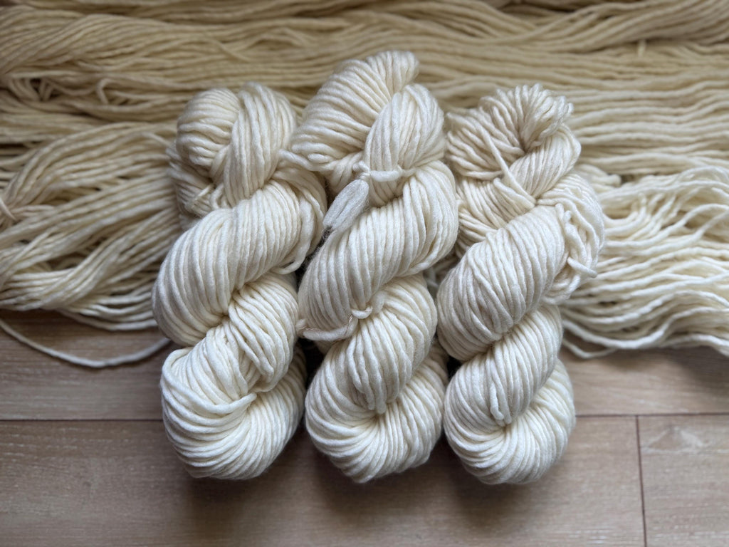Natural light bulky hand dyed bulky merino wool, 109 yard, 5 weight, superwash