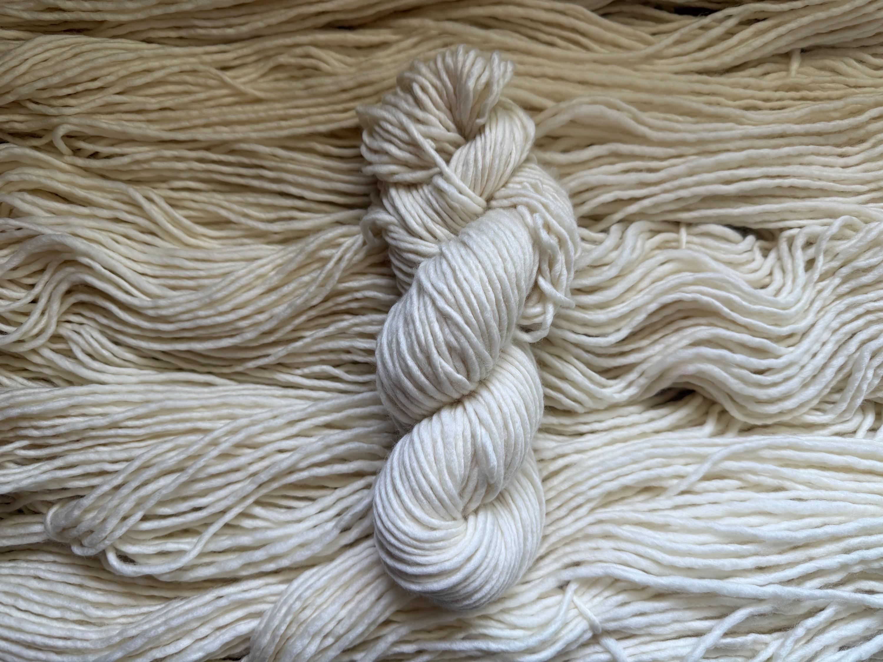 Natural light bulky hand dyed bulky merino wool, 109 yard, 5 weight, superwash