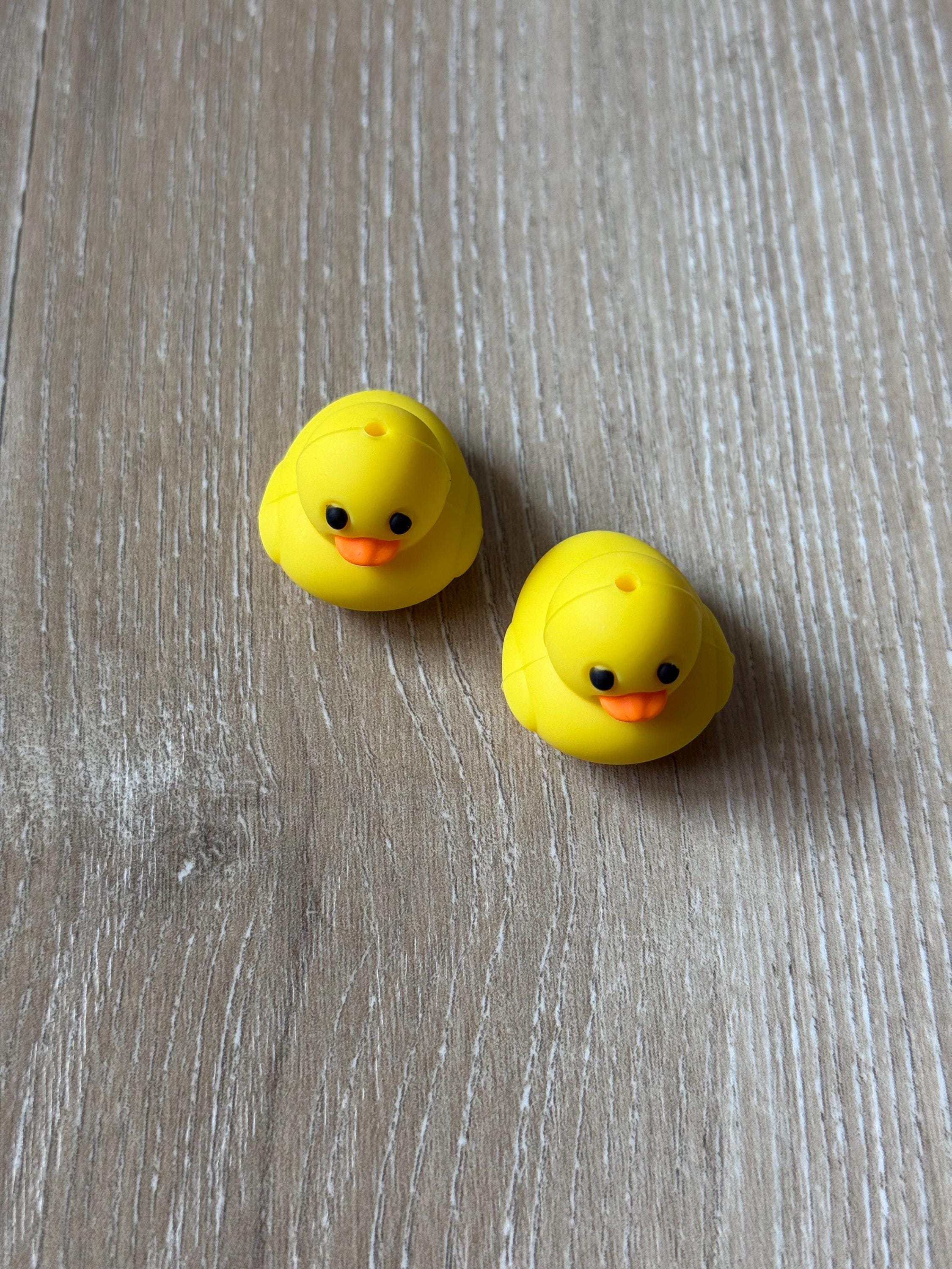 Needle stoppers, stitch stoppers for knitting needles, duck, duckie