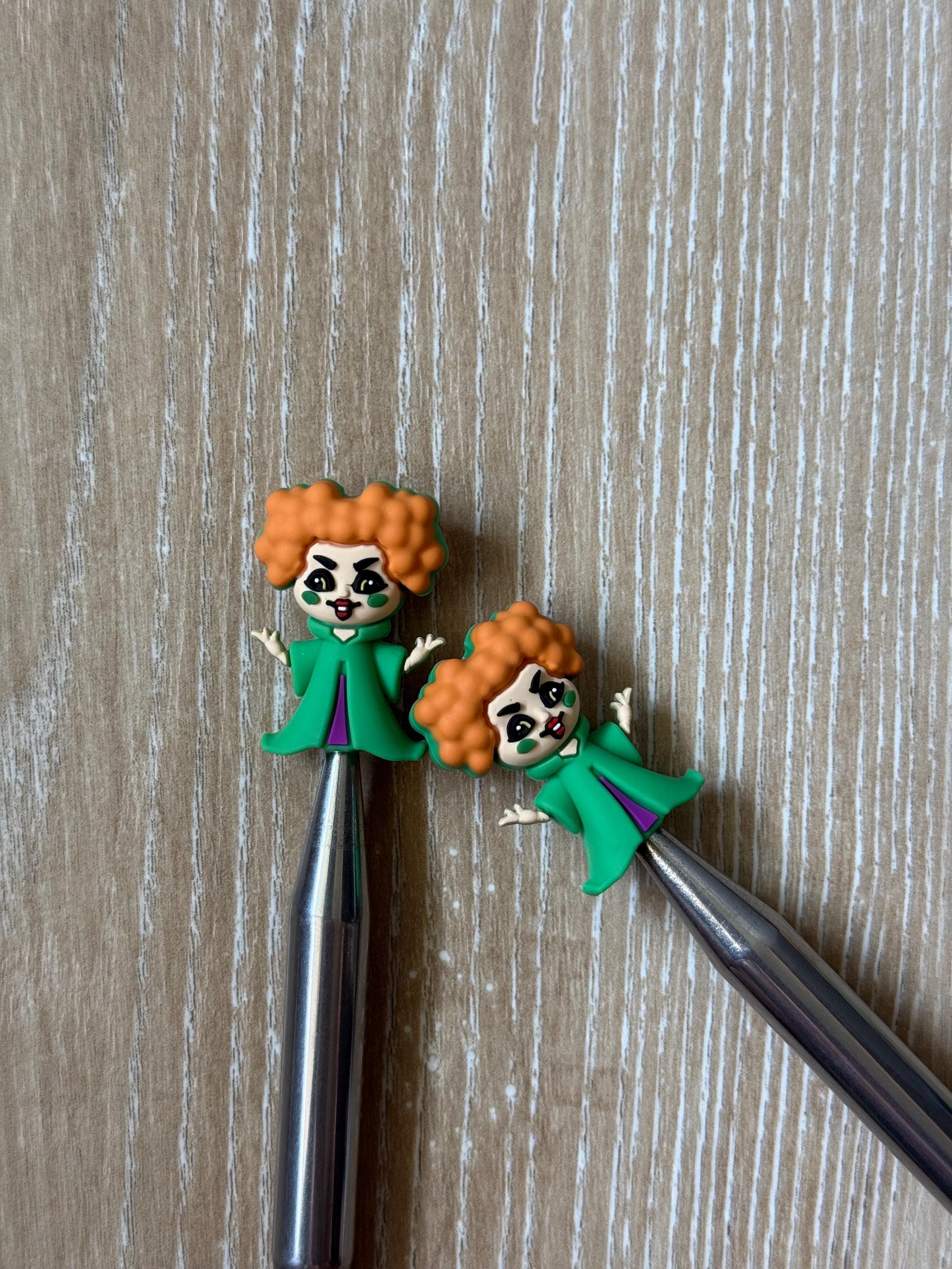 Needle stoppers for knitting needles, Halloween, Winnie, hocus