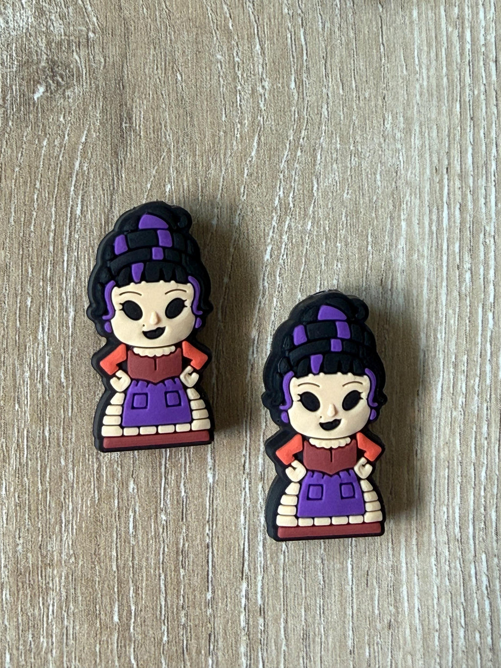 Witch needle stoppers for knitting needles, Halloween, witch, hocus