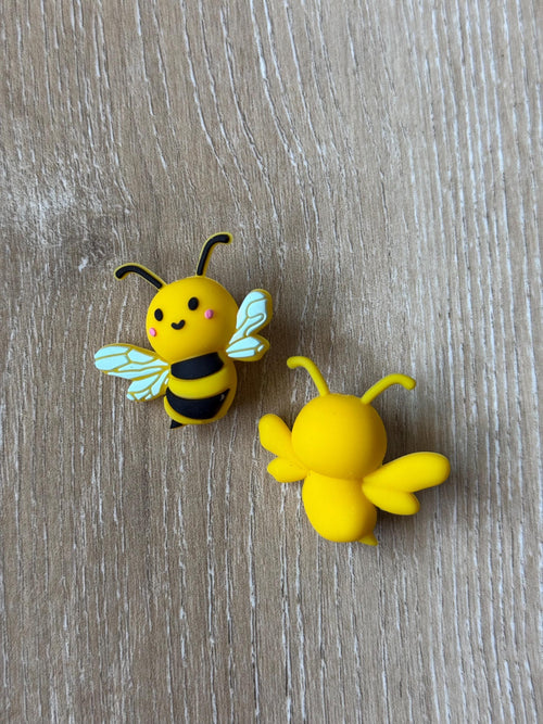 Bee needle stoppers for knitting needles, spring, summer, honey bee, bumble