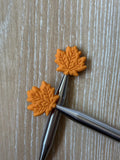 Maple leaf needle stoppers, stitch stopper for knitting needles