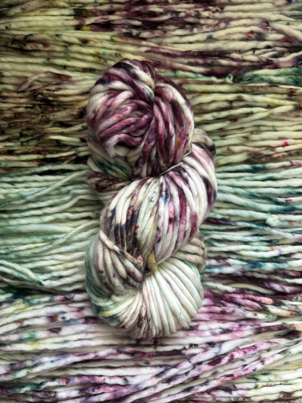 Wild thistle hand dyed super bulky merino wool, size 6 green, sage fall natural, speckled, solid, multicolor, indie dye, superwash