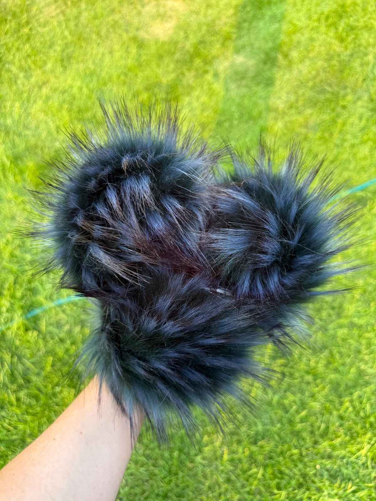 Inkwood luxe Pom, faux fur for knit and crochet beanies, toque topper, winter hat, small medium large mini, for adult baby child