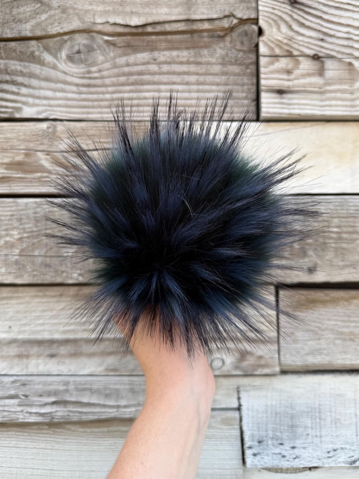 Inkwood luxe Pom, faux fur for knit and crochet beanies, toque topper, winter hat, small medium large mini, for adult baby child