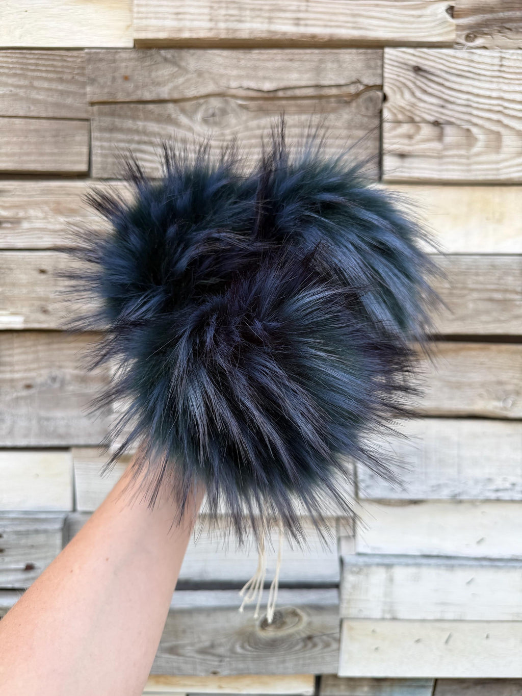 Inkwood luxe Pom, faux fur for knit and crochet beanies, toque topper, winter hat, small medium large mini, for adult baby child