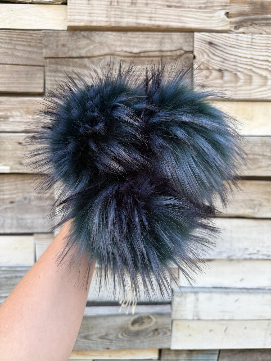 Inkwood luxe Pom, faux fur for knit and crochet beanies, toque topper, winter hat, small medium large mini, for adult baby child